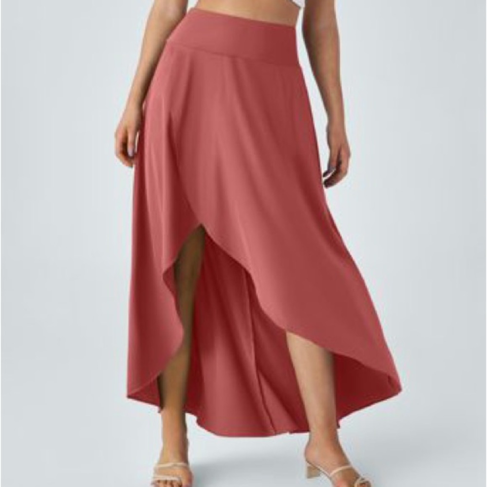 HALARA Breezeful High Waisted High Low Ruffle 2-in-1 MEDIUM Regular Maxi Skirt - Picture 3 of 10